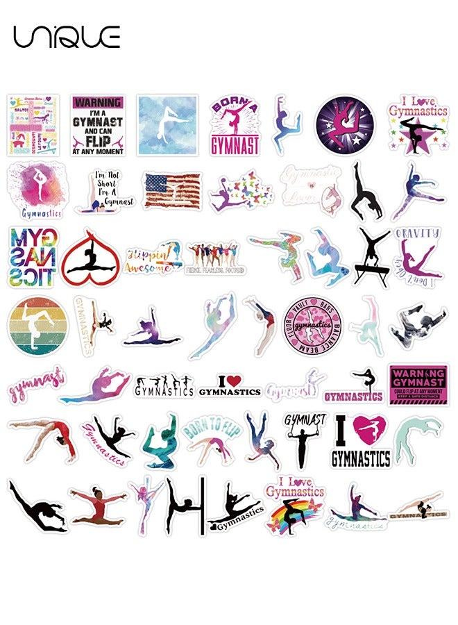 يونيك 100 قطع ملصقات الجمباز الرياضي ، ملصقات الفينيل للماء لزجاجات المياه هاتف محمول الكمبيوتر الغيتار ، هدايا للشباب ، الفتيات ، المشجعين - Image 3