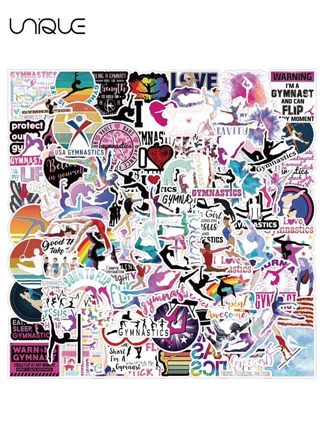 يونيك 100 قطع ملصقات الجمباز الرياضي ، ملصقات الفينيل للماء لزجاجات المياه هاتف محمول الكمبيوتر الغيتار ، هدايا للشباب ، الفتيات ، المشجعين - Image 4