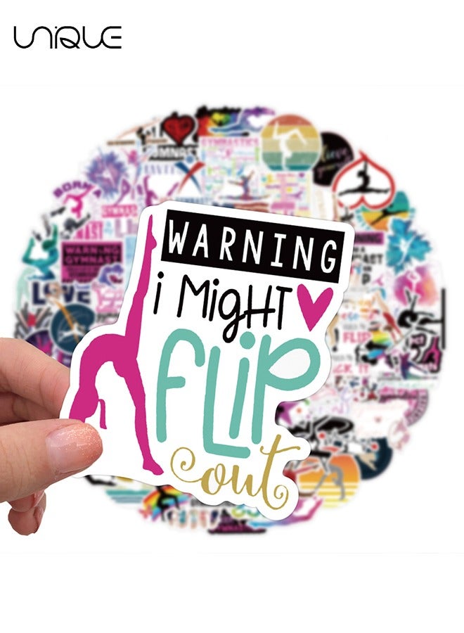 يونيك 100 قطع ملصقات الجمباز الرياضي ، ملصقات الفينيل للماء لزجاجات المياه هاتف محمول الكمبيوتر الغيتار ، هدايا للشباب ، الفتيات ، المشجعين - Image 5