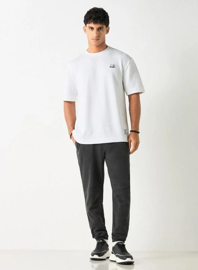 STARTER Starter Logo Applique Crew Neck T-shirt with Short Sleeves