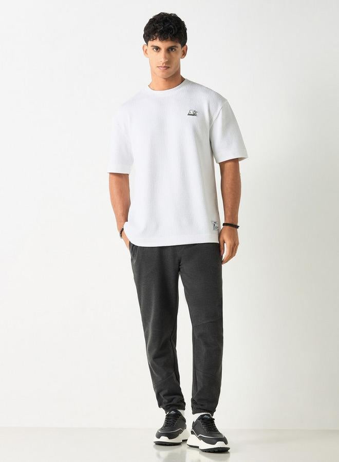 Starter Logo Applique Crew Neck T-shirt with Short Sleeves - Image 2