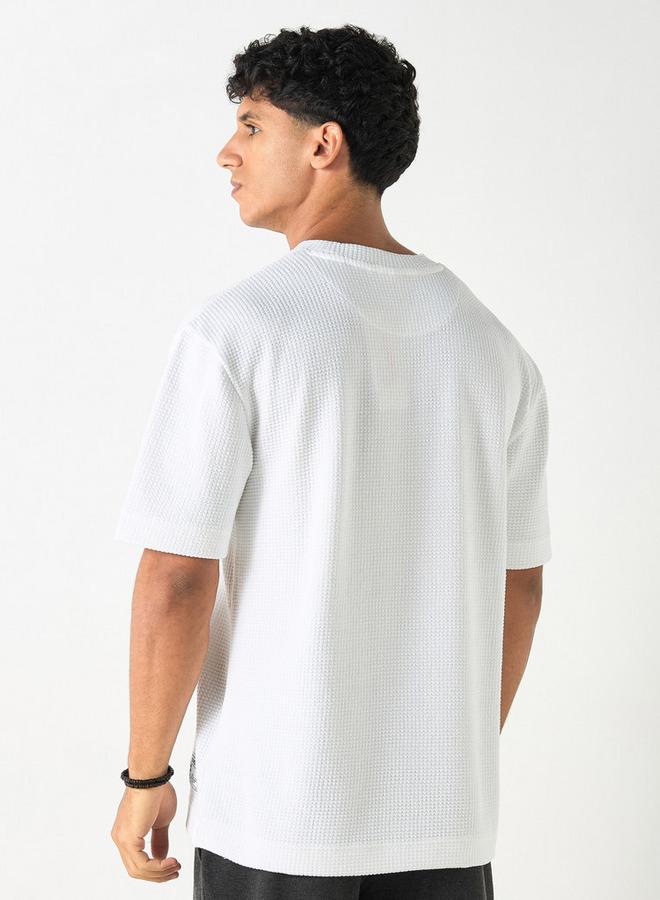 Starter Logo Applique Crew Neck T-shirt with Short Sleeves - Image 3