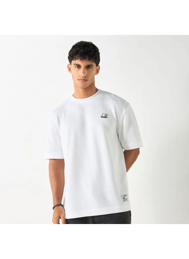 STARTER Starter Logo Applique Crew Neck T-shirt with Short Sleeves