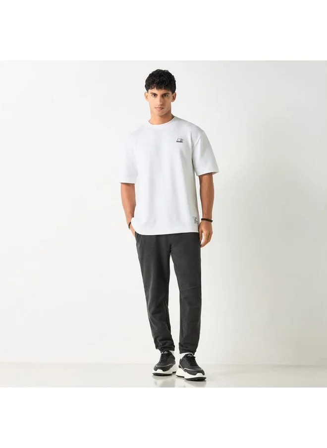STARTER Starter Logo Applique Crew Neck T-shirt with Short Sleeves