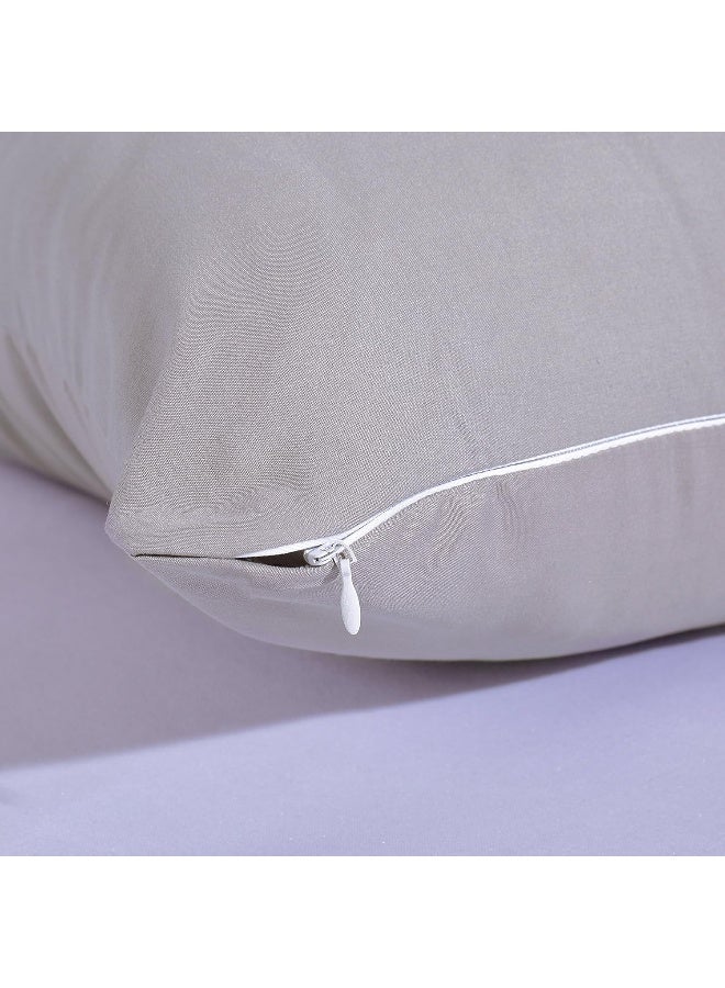EVOLIVE Ultra Soft Microfiber Pillowcases (Grey, 21"x54")  - Image 3