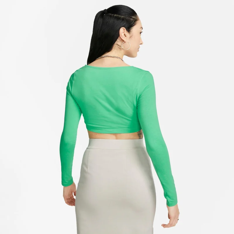 Nike Green Women's Sportswear Crop Top for Women | Best Price UAE