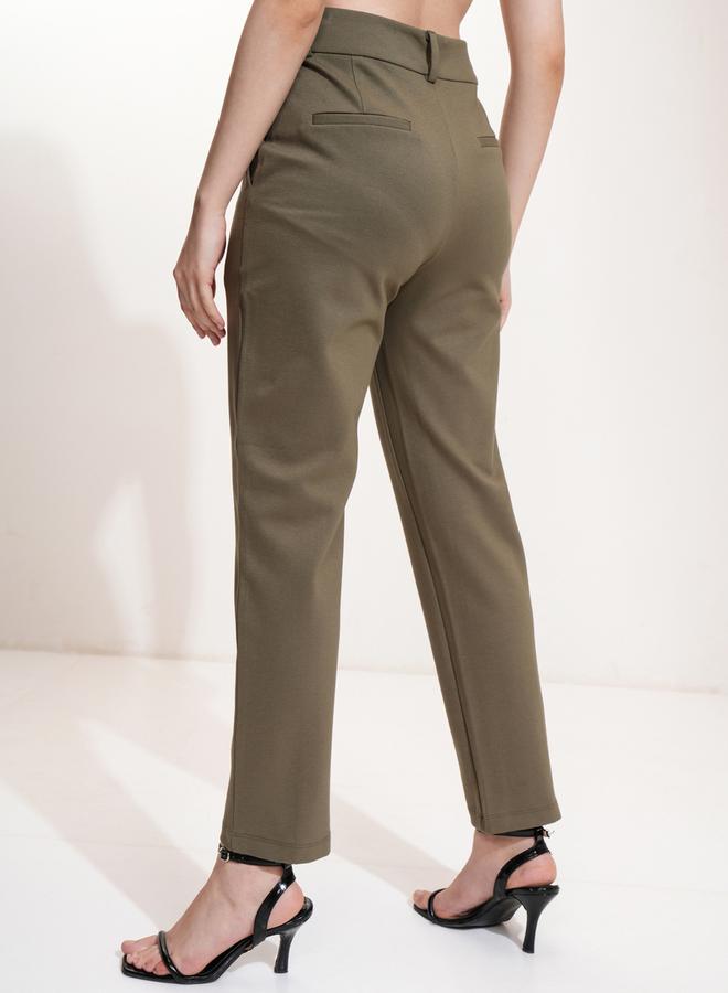 Tokyo Talkies Mid Rise Tapered Fit Trousers - Image 3