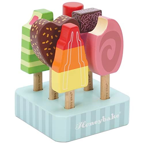 Le Toy Van Honeybake Collection Ice Lollies Set Premium Wooden Toys for Kids Ages 3 Years & Up (TV284) - Image 1