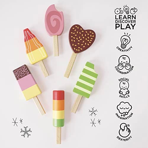 Le Toy Van Honeybake Collection Ice Lollies Set Premium Wooden Toys for Kids Ages 3 Years & Up (TV284) - Image 3