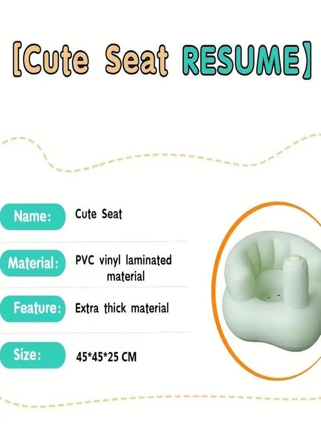 FEELING MALL Inflatable Baby Bathchair, Newborn Baby Bath Chair seat for Infant, Non-Slip Baby Pool for Sitting up, Portable Toddler Chair Shower, Foldable Travel Chair for Pool - Image 4