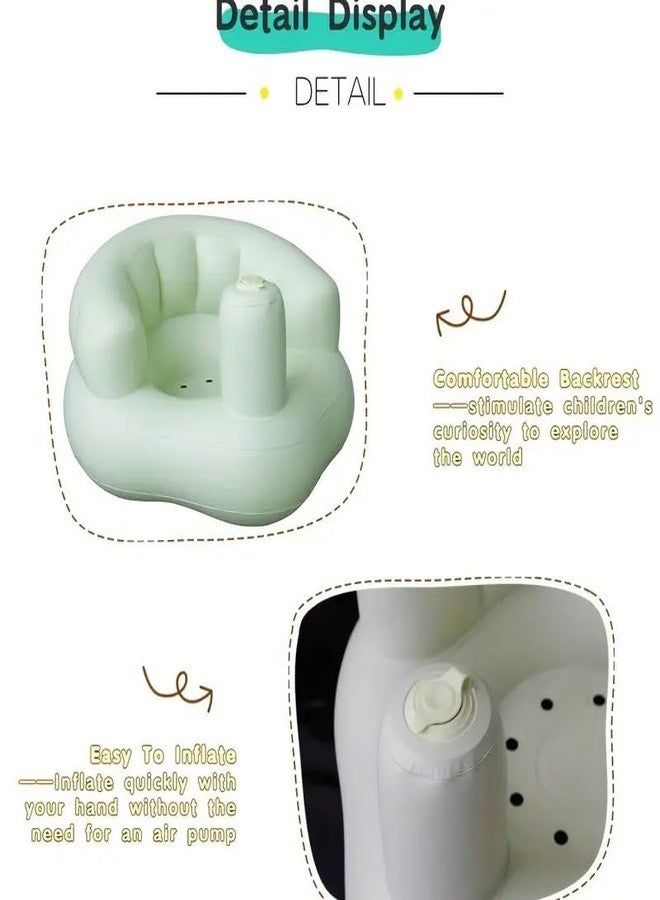 FEELING MALL Inflatable Baby Bathchair, Newborn Baby Bath Chair seat for Infant, Non-Slip Baby Pool for Sitting up, Portable Toddler Chair Shower, Foldable Travel Chair for Pool - Image 3