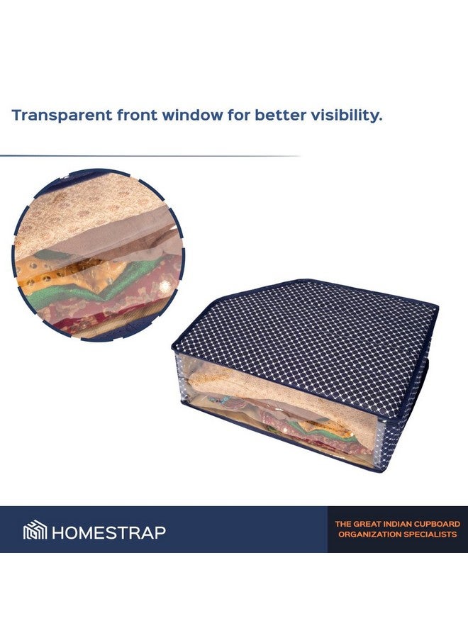 HomeStrap Homestrap Cotton Quilted Blouse Cover - Pack of 4 - Navy Blue  - Image 5