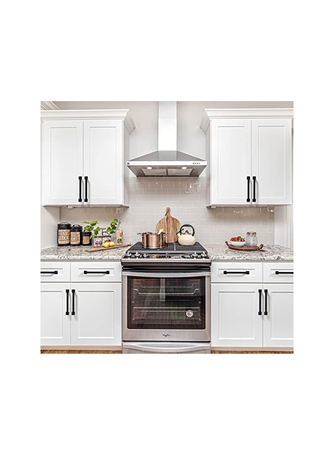 promass 5 Inch 10 Pack Kitchen Cabinet Handles Matte Black Cabinet Pulls Kitchen Cabinet Hardware Kitchen Handles for Cabinets Cupboard Handles - Image 5