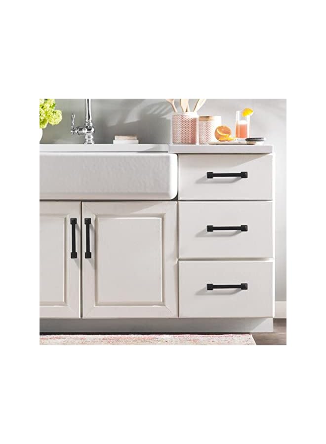 promass 5 Inch 10 Pack Kitchen Cabinet Handles Matte Black Cabinet Pulls Kitchen Cabinet Hardware Kitchen Handles for Cabinets Cupboard Handles - Image 4