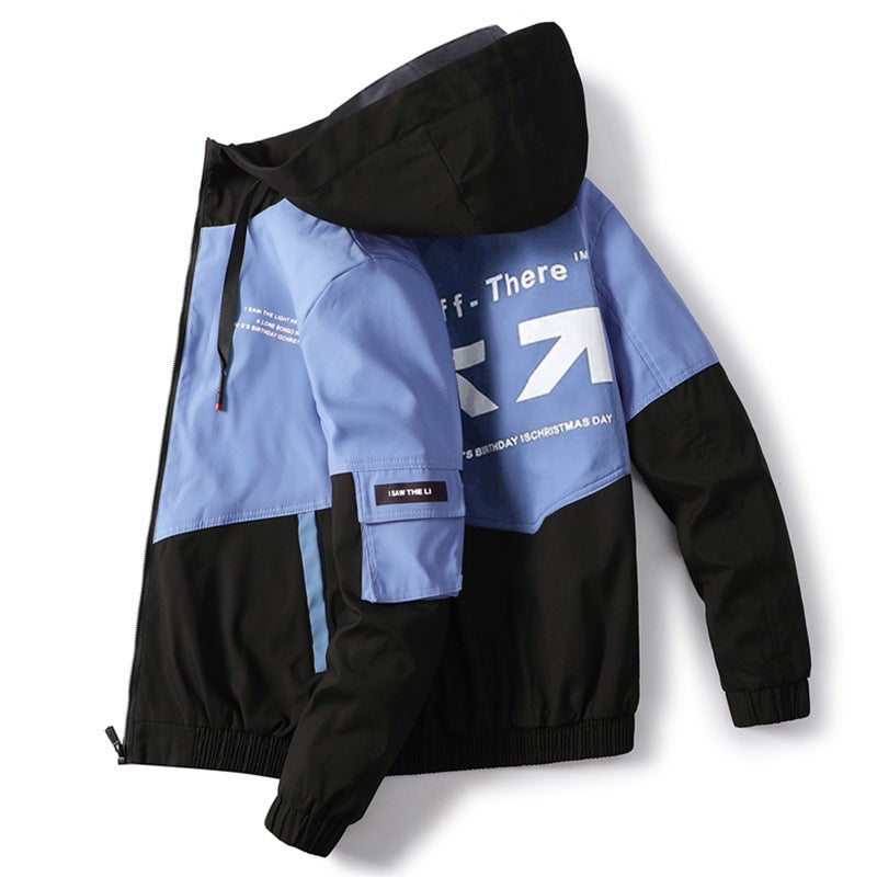 Jacket Men'S Casual Korean Fashionable Thin Top Men'S Fashion Tooling Hooded Student Jacket Men'S - Image 3