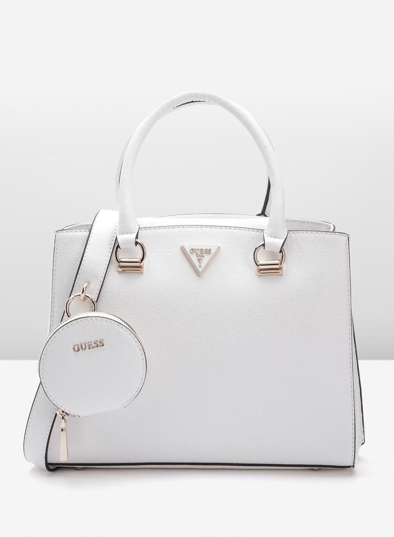 GUESS Womens Alexie Satchel Bag Satchel Bag  - Image 1