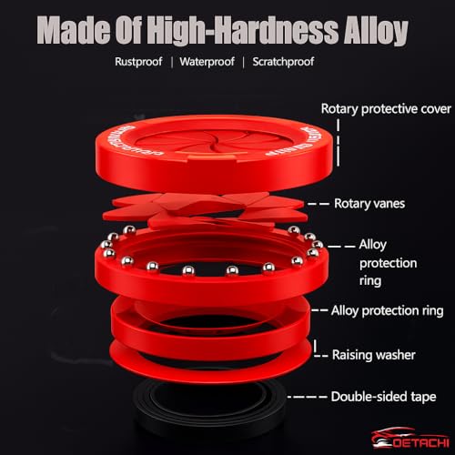 DETACHI Car Start Button Cover, Plastic Rotatable Push Start Switch Cover, Anti Scratch Interior Decoration Accessory, Ignition Cover Protector Engine Push Button Sticker for All Cars - Image 5