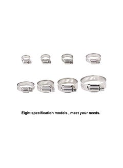 Glarks Glarks 100Pcs Adjustable 8-44mm Range 304 Stainless Steel Worm Gear Hose Clamps Assortment Kit, Fuel Line Clamp for Water Pipe, Plumbing, Automotive and Mechanical Application (Hose Clamp Kit)  - Image 5