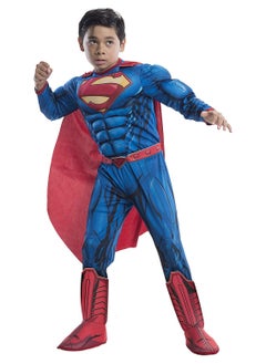 Official Licensed Deluxe Muscle Chest Kids Superman Costume, Ideal for Halloween, Roleplay, Theme Party, Cosplay Book Week and World Book Day Child Costumes