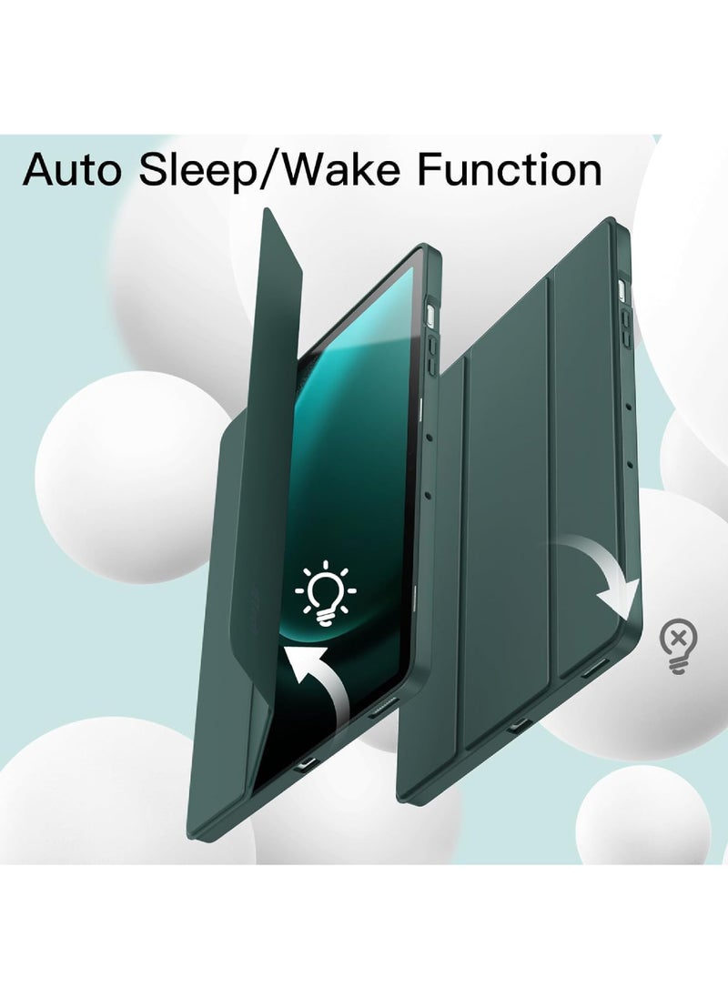 Rock Pow - Case for Samsung Galaxy Tab S10 Plus 2024/ S9 Plus/ S9 FE Plus 5G 12.4 Inch 2023 with S Pen Holder Soft TPU Tri-Fold Stand 12.4 inch Cover Case,Support S Pen Charging Auto Wake/Sleep - Image 1