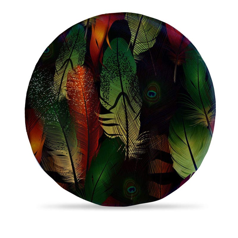 sleep nature's Sleep Natures Velvet Round Foam Cushion for WheelchairCar Seat 14 X 14 Inch Multicolor 