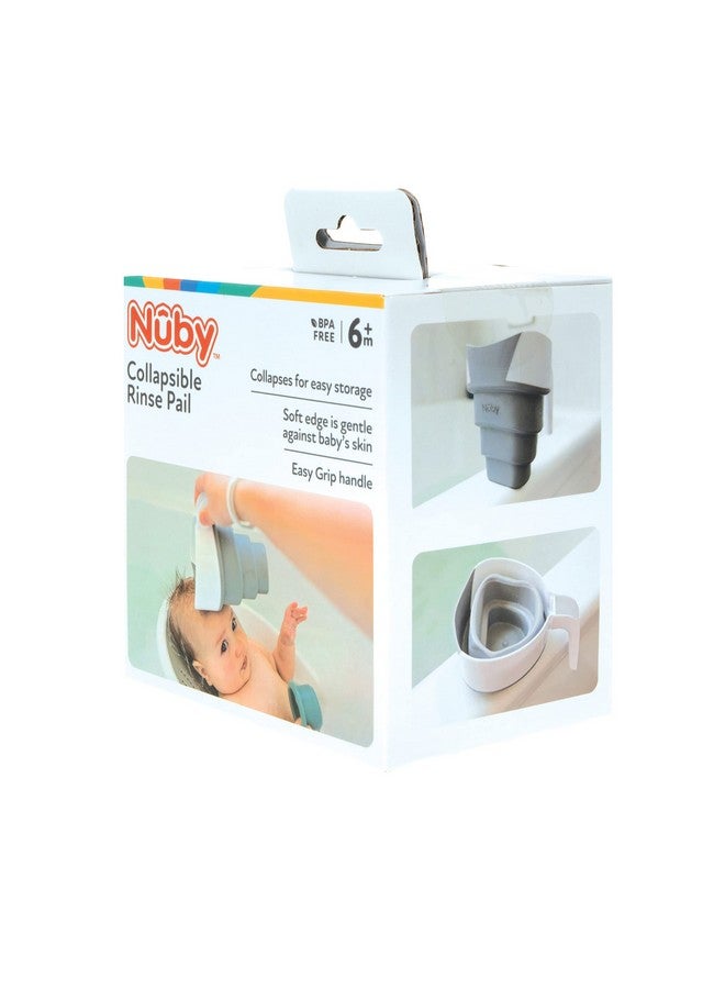Nuby Collapsible Rinse Pail for Baby Bath Time - Collapsible Bucket with Easy Grip Handle to Rinse Baby Shampoo and Soap - Baby Essentials - Image 4