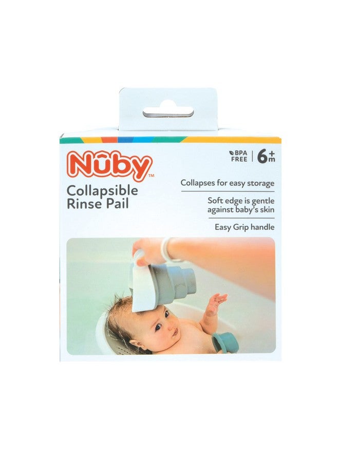 Nuby Collapsible Rinse Pail for Baby Bath Time - Collapsible Bucket with Easy Grip Handle to Rinse Baby Shampoo and Soap - Baby Essentials - Image 3