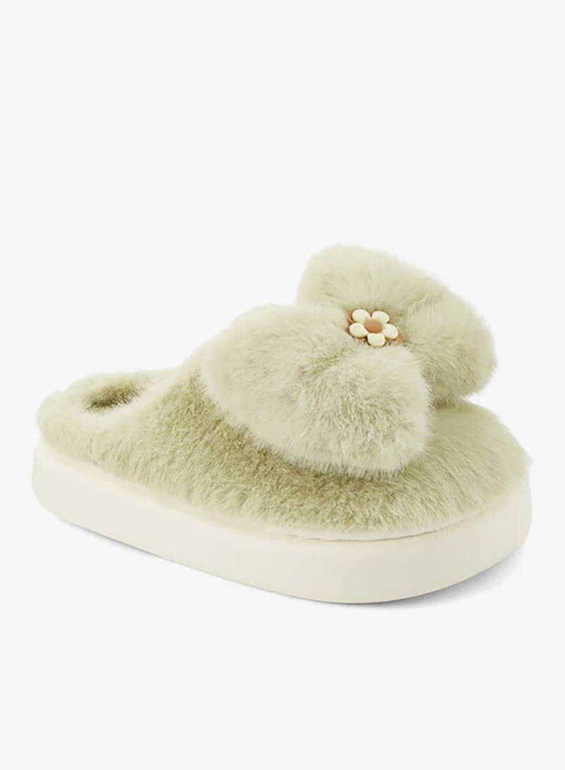 لو كونفورت شباشب نسائية بنقوش زهور لغرفة النوم