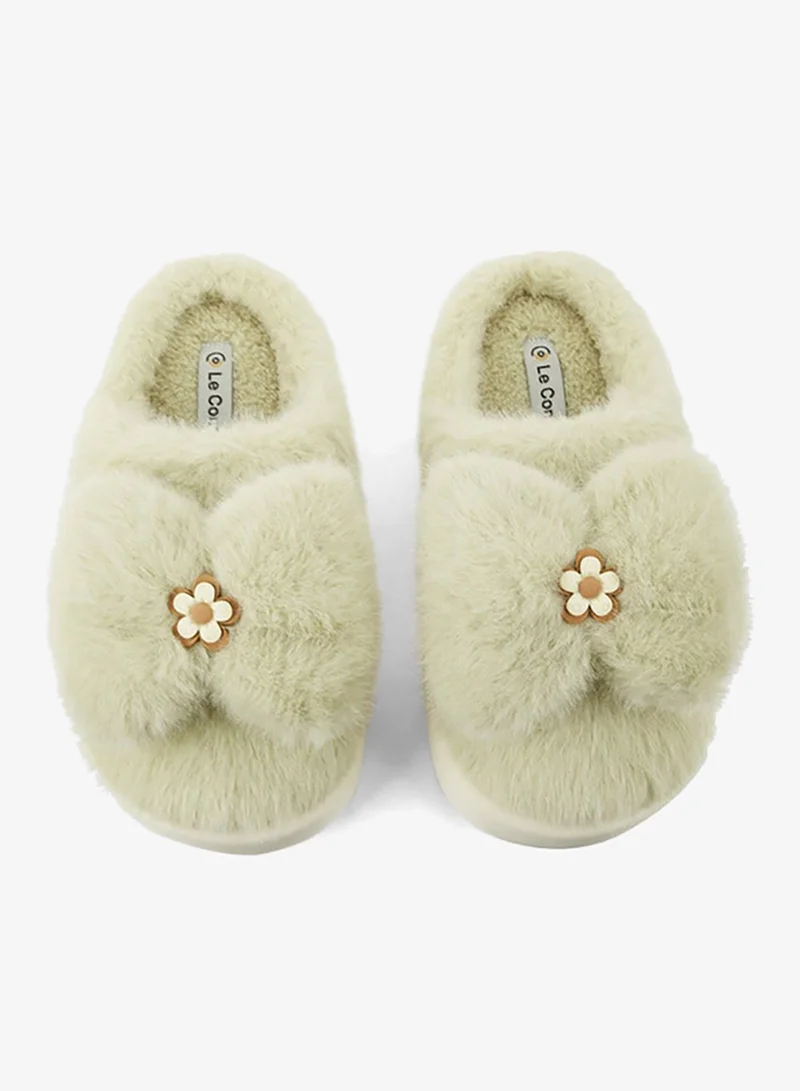 Le Confort Green Women Floral Accent Bedroom Slides for Women | Best Price UAE