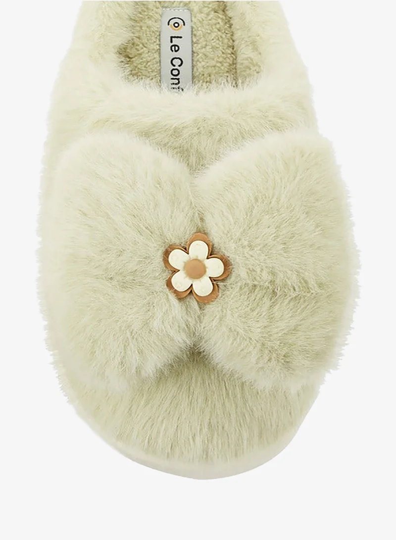 Le Confort Green Women Floral Accent Bedroom Slides for Women | Best Price UAE