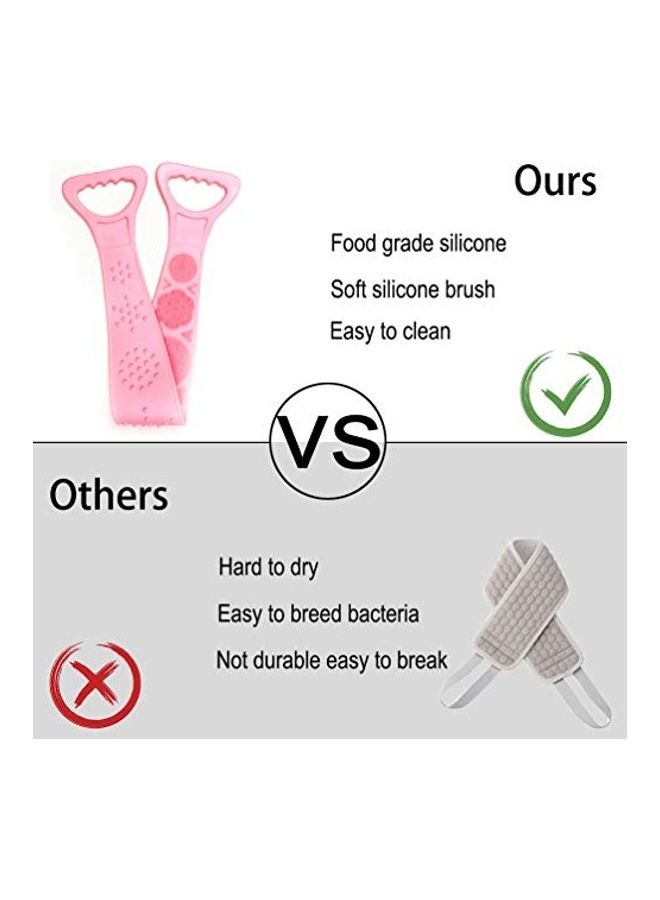 إسكدنيا أداة تقشير الجسم والظهر أثناء الاستحمام وردي 27.1x4.5بوصة - Image 2