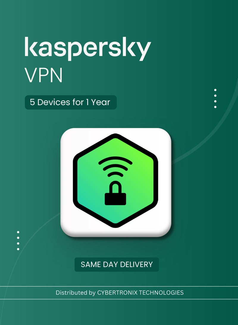 Kaspersky Kaspersky VPN | 5 Devices for 1 Year | Digital License | SAME DAY DELIVERY