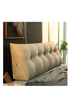 Large Triangular Bolster Headboard Support Cushion Sitting Up Pillow For Watching TV