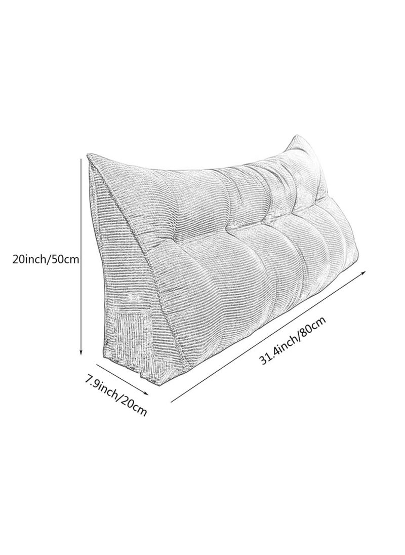 Poppins Home - Large Triangular Bolster Headboard Support Cushion Sitting Up Pillow For Watching TV - Image 1