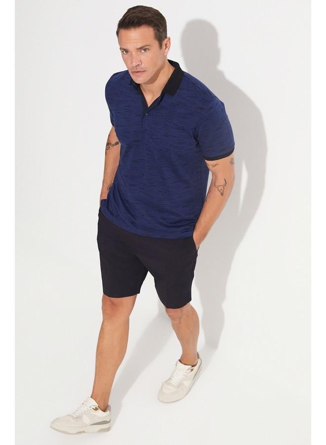 جون تيشيرت بولو رجالي قطن أزرق حصري لشهر يونيو - Image 1