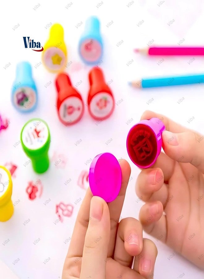 VIBA® Stamps for Kids (Pack of 40), Creative Craft Birthday Return Gift Educational Set, Inspirational, Self-Inking, Inspirational Stamp for Kids, Unisex Crafting Fun - Image 4
