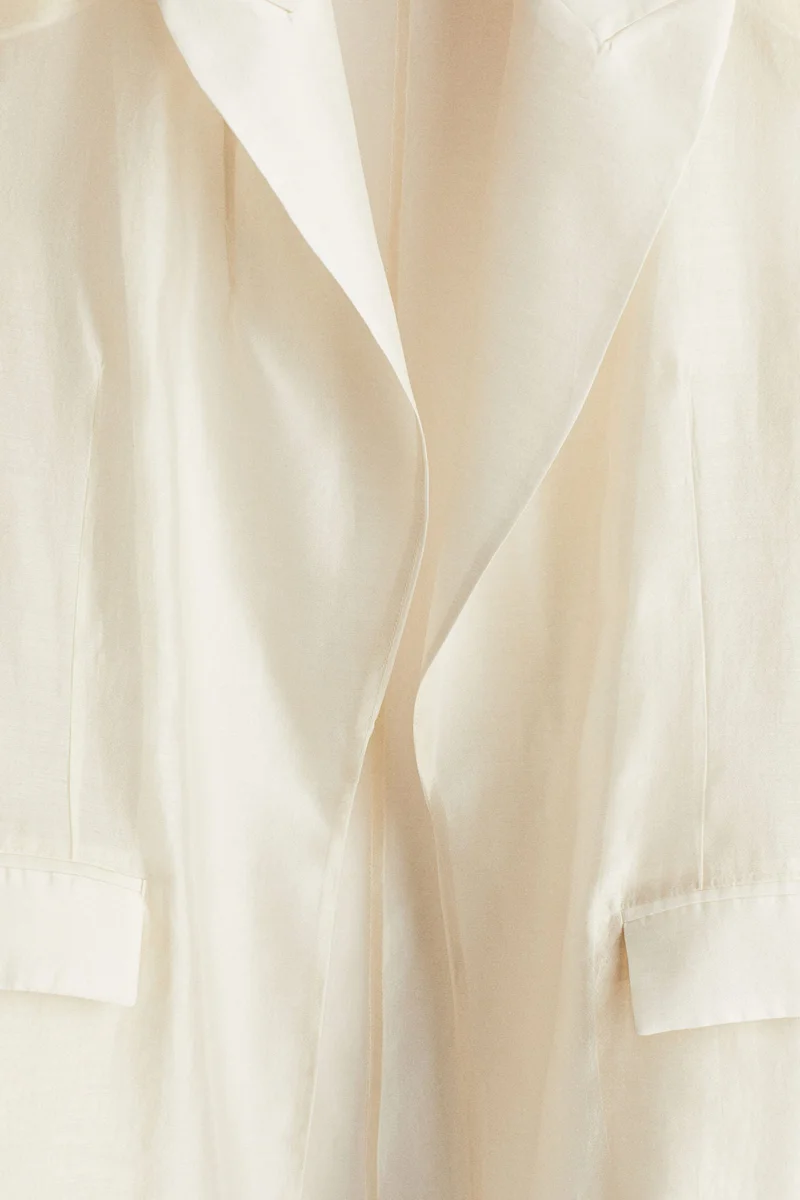 اتش اند ام بليزر فضفاض من نسيج شفاف