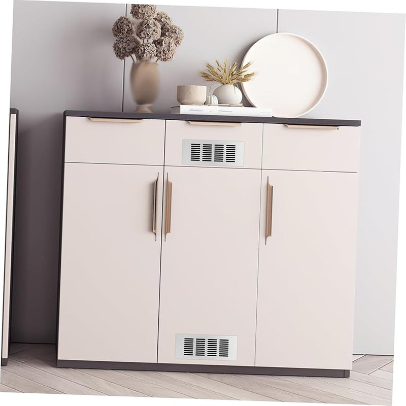 Silver Aluminum Ventilation Grille Cover 2 Pcs for Cabinets Shoe Storage Excellent Airflow Moisture Prevention - Image 5