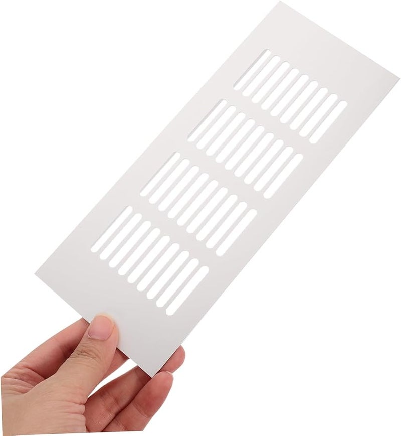 Silver Aluminum Ventilation Grille Cover 2 Pcs for Cabinets Shoe Storage Excellent Airflow Moisture Prevention - Image 4