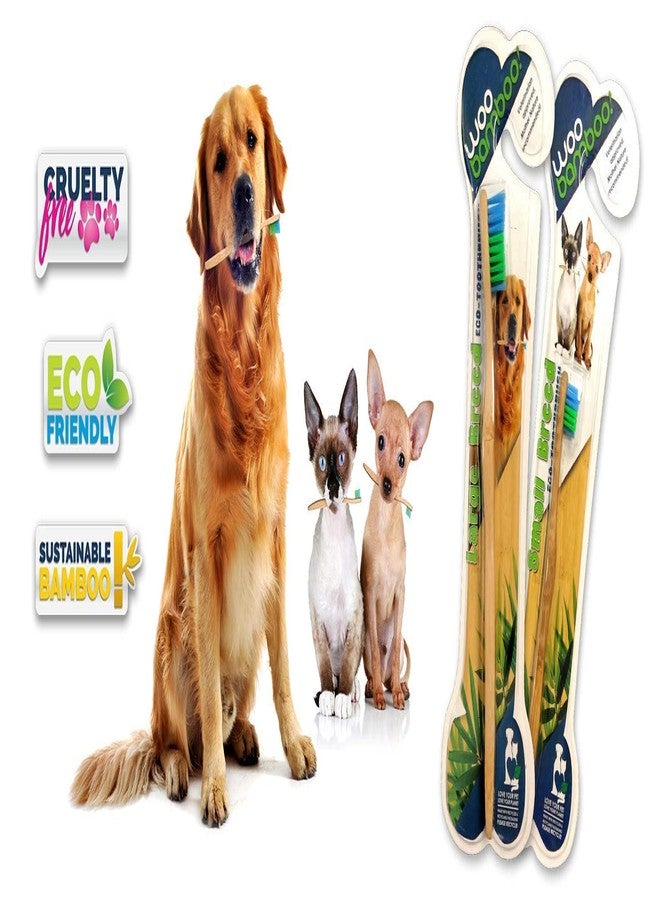 Woobamboo! Eco-Friendly Large Breed Dog Bamboo Toothbrush, Biodegradable, Plastic Negative (Pack of 2) - Image 3