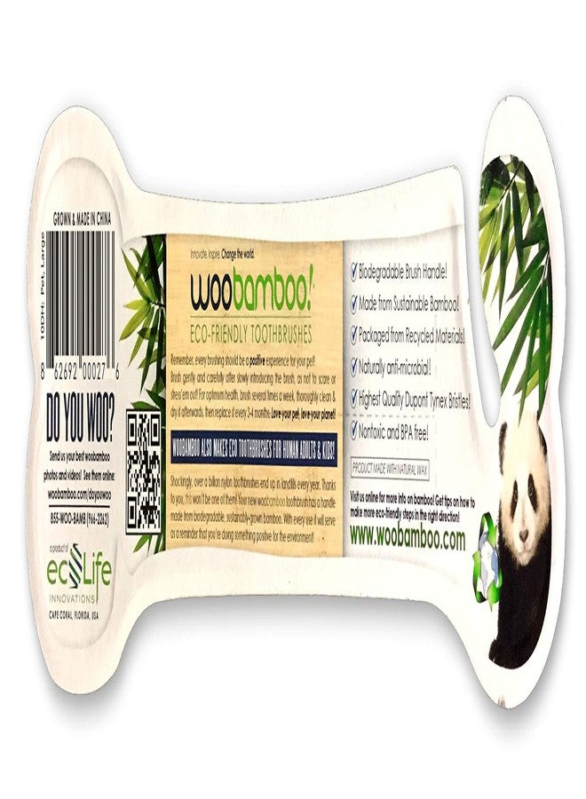 Woobamboo! Eco-Friendly Large Breed Dog Bamboo Toothbrush, Biodegradable, Plastic Negative (Pack of 2) - Image 2