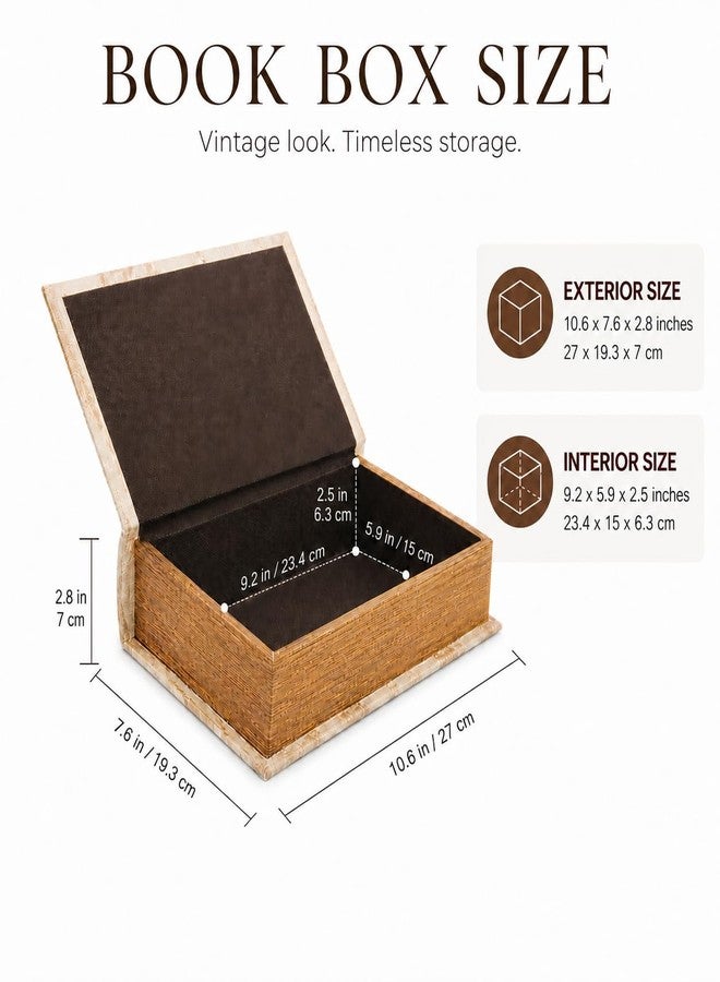 PACOLO Decorative Book Boxes, Faux Wood with Magnetic cover Storage for Hidden Jewelry, Money, and Cash (Lunar Eclipse) - Image 2