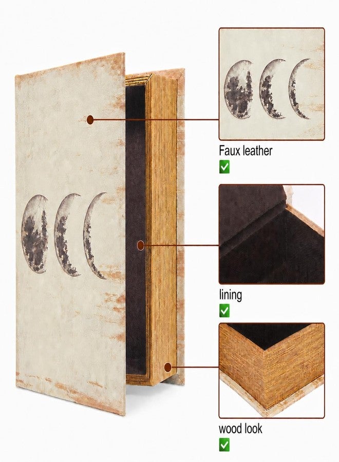 PACOLO Decorative Book Boxes, Faux Wood with Magnetic cover Storage for Hidden Jewelry, Money, and Cash (Lunar Eclipse) - Image 5