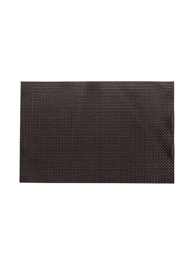 Restaurantware Amalfi 16 x 12 Inch Plastic Placemats, Set Of 6 Basketweave Outdoor Placemats - Heat Tolerant, No Stain, Dark Mahogany Vinyl Table Placemats, Waterproof, Easy To Clean - Image 1