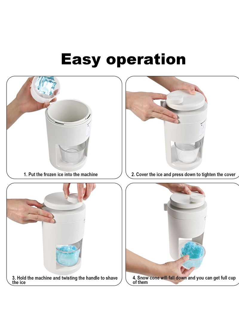 Excefore Portable Ice Shaver & Snow Cone Machine, Premium Manual Shaved Ice Maker with Hand Crank, Slushy Maker, & Ice Crusher, Ideal for Home, Outdoor Picnics, & Parties  - Image 5