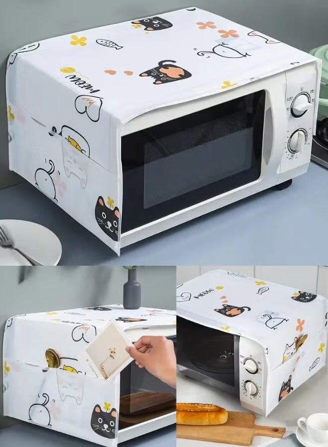 1pc Pocket Design Microwave Cover, Waterproof, Dustproof and Stainproof 85×35cm – Multicolor(Assorted shapes may vary) - Image 1