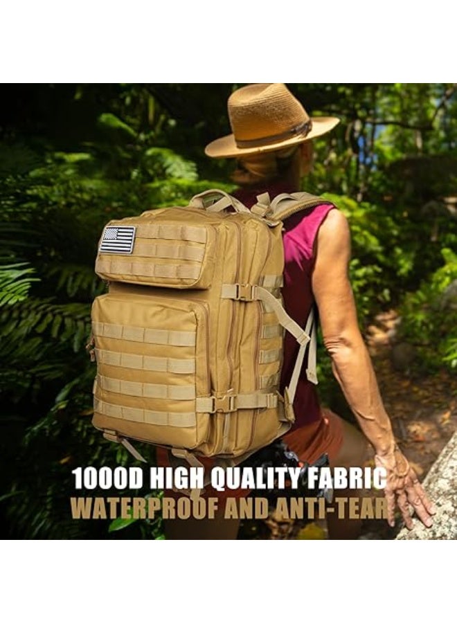 BlueFire 50L Military Tactical Backpack - 3 Day Assault Pack MOLLE System, Water-Resistant, Large Capacity Rucksack for Men & Women, Hiking, Camping, Hunting & Travel Bug Out Bag - Image 2