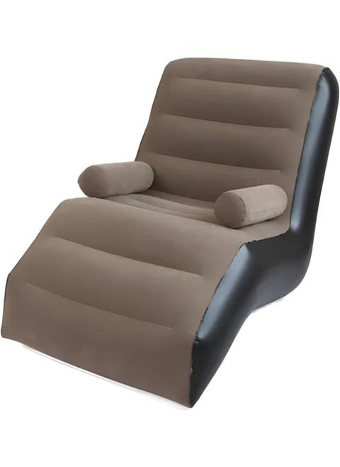 Inflatable Sofa With Airpump - Comfortable, Portable, Quick-Inflate, Durable Design for Indoor and Outdoor Relaxation, Ideal for Small Spaces Like Bedroom and Living Room, Indoor Sofa Lounge with Handrails