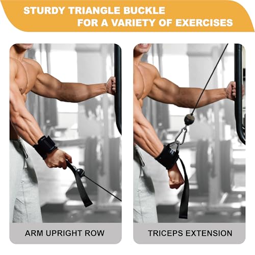 J Bryant Fitness Wrist Straps for Weightlifting and Cable Machines - Premium Padded Wrist Cuffs with Sturdy Triangle Buckle Ideal for Arm Training Tricep Extensions Upright Rows and Recovery Workouts - Image 5