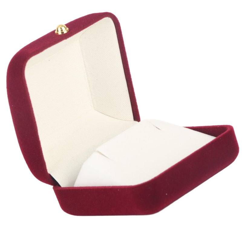 Yosoo Compact Velvet Jewelry Box For Engagements Elegant Travel Organizer Earring Box - Image 3